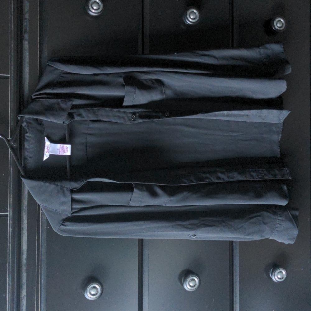 Black, button-up blouse